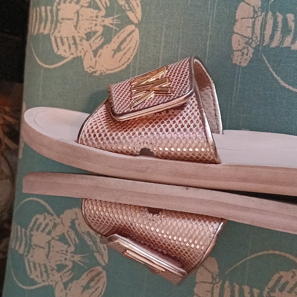 Michael Kors Palmer Slides Net Mesh Gold - image 5